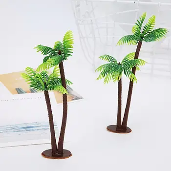 Plastikiniai Dirbtinių Augalų Mini Kokoso Medžio Namų Biuro Stalas Vestuves Tortas Pet Smėlio Stalo Apdailos Priemonė
