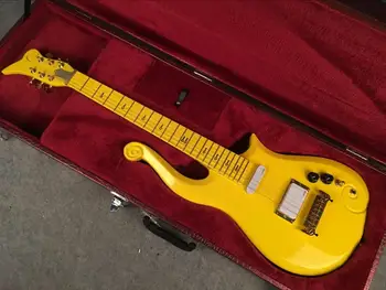 princas debesų elektrinė gitara, geltona gitara su Klevų fingerboard kaklo su alksnis įstaiga,nemokamas pristatymas