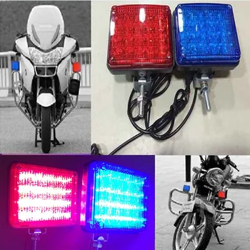 Raudona/Mėlyna POLICIJOS Motociklų Led vairavimo flash žibintas Priešrūkinis žibintas Moto Avarinio įspėjimo Strobe flasher švyturio signalą Atsargiai lamp12V