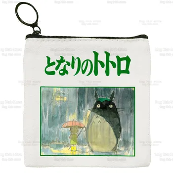 Totoro Studio Ghibli Drobės Atkakli Toli KiKi Anime Monetos Rankinėje Mažas Užtrauktukas Hayao Miyazaki Klavišą Maišelį Harajuku Mielas Ranka Maišo