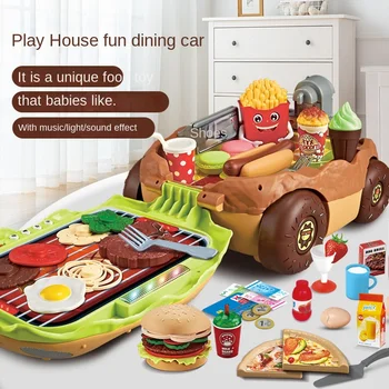 Vaikai virtuvės modeliavimas hamburger grilis Žaisti apsimesti, namas, žaislų, vaikai, parduotuvės kasininkė, virėjas žaislas automobilis vaikams dovanų